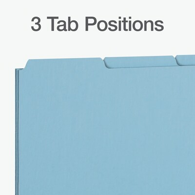 Pendaflex Blank Index File Guide, Letter, Blue, 100/Box (PN203)