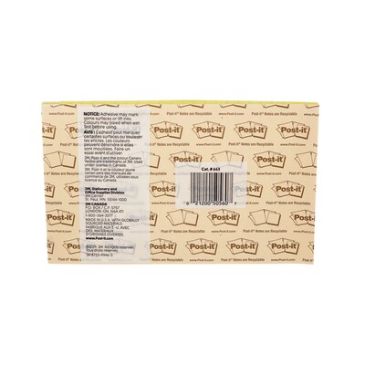 Post-it® Notes, 5" x 8", Canary Yellow, Lined, 50 Sheets/Pad, 2 Pads/Pack (663-YW)