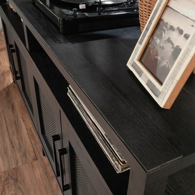 Sauder Tiffin Line Credenza TV Stand, Screens up to 65", Raven Oak (433576)