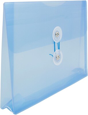 JAM Paper Premium Expanding Wallet with Button & String Closure, Other, Blue, 3/Pack (920B1bux3)