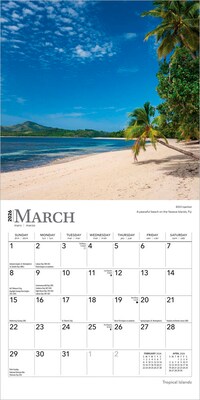 2026 BrownTrout Tropical Islands 7" x 7" Monthly Wall Calendar (9798330705986)