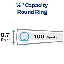 Avery 1/2 3-Ring View Binders, Black (5705)