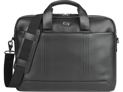 Solo New York Murray Vinyl Briefcase, Laptop Compatible, Black (VNL100-4)