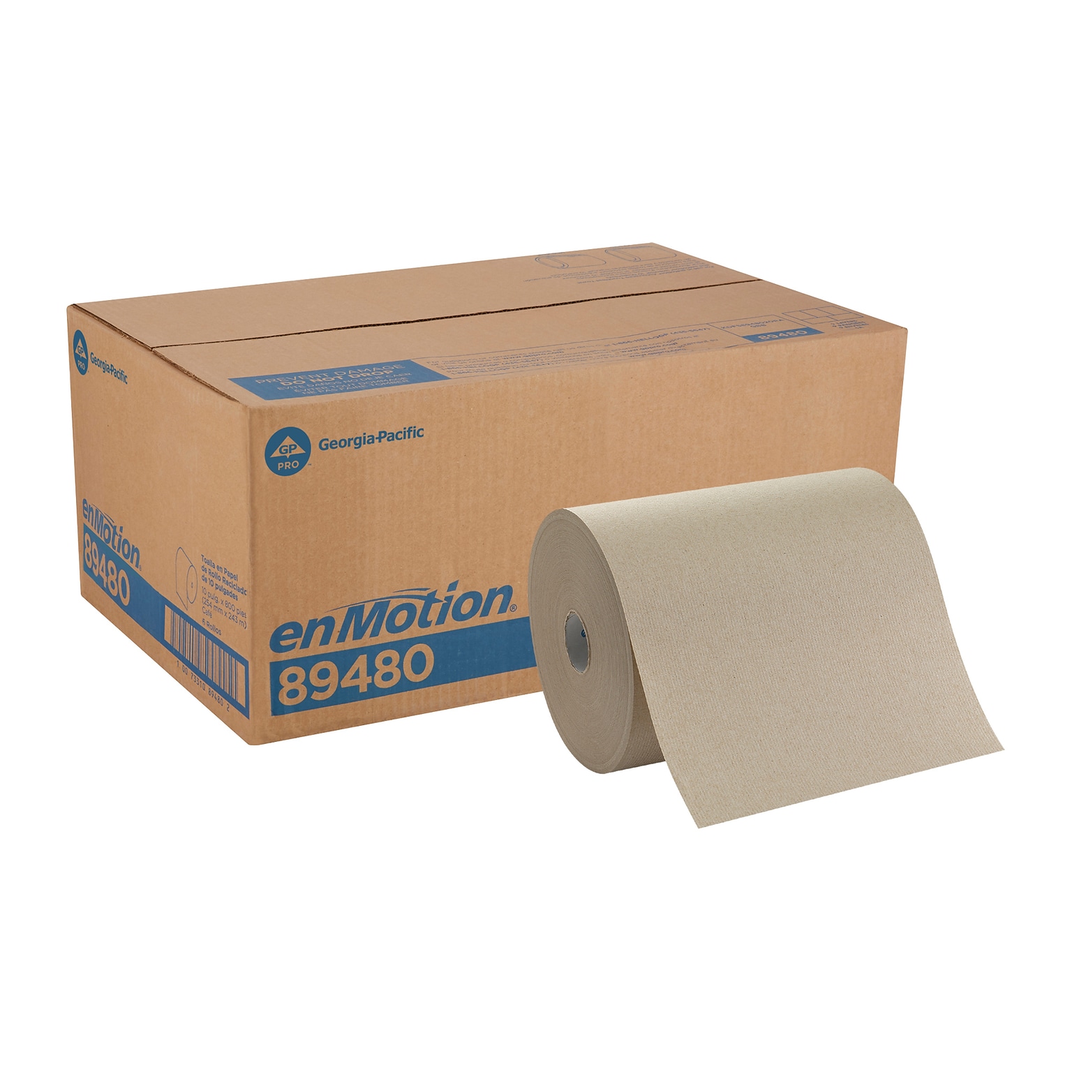 enmotion Recycled Hardwound Paper Towels, 1-Ply, 800 ft./Roll, 6 Rolls/Carton (89480)