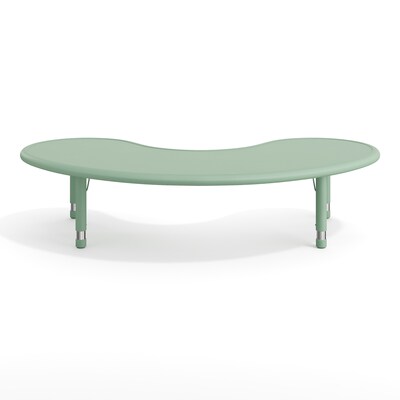 Flash Furniture Wren Half Moon Activity Table, 35" x 65", Height Adjustable, Sage (YUYCX042MOONSGE)