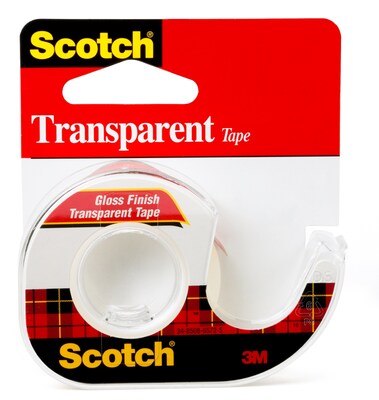 Scotch® Transparent Tape, w/Built in Refillable Dispenser, 1/2 x 12.5 yds., 1 Roll (144)