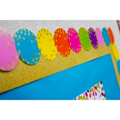 Teacher Created Resources Confetti Circles Die-Cut Border Trim, 35 ft., 12/Pack (TCR3571)