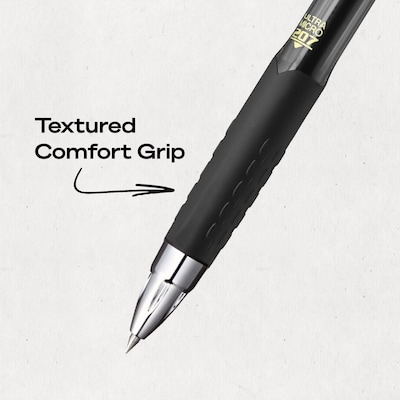 uniball 207 Retractable Gel Pens, Ultra Micro Point, 0.38mm, Black Ink, Dozen (1790922)