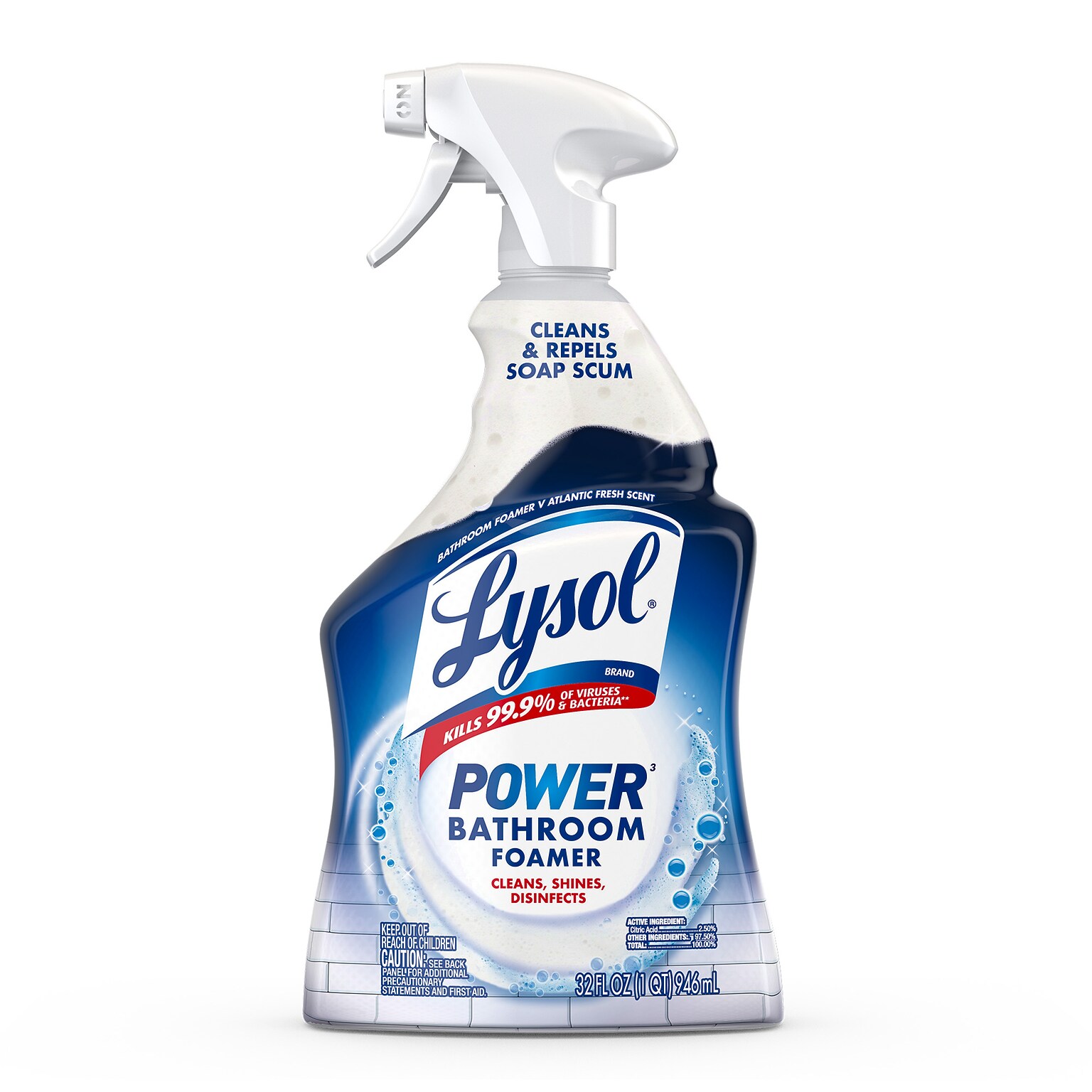 Lysol Disinfectant Power Bathroom Foamer, Atlantic Fresh Scent, 32 oz. (36241-02699)