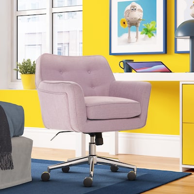 Serta Style Ashland Fabric Swivel Computer and Desk Chair, Lilac (47140D)