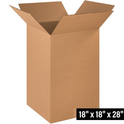18 x 18 x 28 Shipping Boxes, 32 ECT, Brown, 10/Bundle (181828)