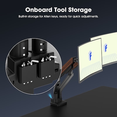 FlexiSpot MA9 Premium Dual Monitor Mount, Up to 49" Monitors Black (MA9-D-DP-US)
