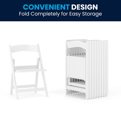 Flash Furniture Resin Kids Folding Chair, White (LEL1K)
