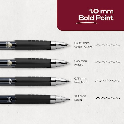 uniball 207 Retractable Gel Pens, Bold Point, 1.0mm, Blue Ink, Dozen (1790896)