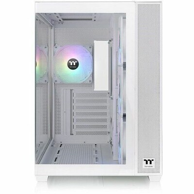 Thermaltake View 380 TG ARGB Mid Tower Gaming Computer Case, Snow (CA-1Z2-00M6WN-00)