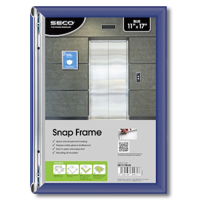 Seco Snap Frame, 11 x 17, Blue (SN1117)