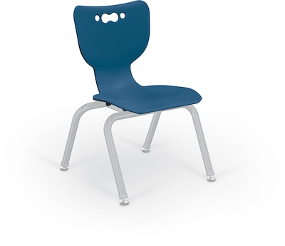 MooreCo 12 Hierarchy Student Chair with 4 Legs, Endless Sea/Platinum Base (703673562706)