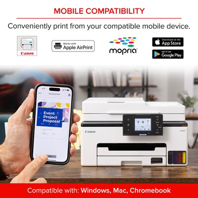 Canon MAXIFY GX2020 Wireless Color Inkjet Printer, All-In-One, Print, Scan, Copy, Fax (GX2020)