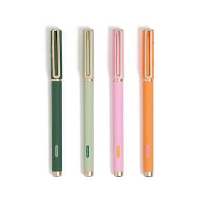 U Brands Catalina Pens Pen, Medium Point, 0.7mm, Black Ink, 4/Pack (7456U04-24)