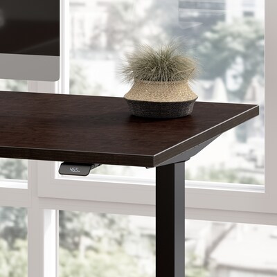 Bush Business Furniture Move 60 Series 72"W Electric Height Adjustable Standing Desk, Mocha Cherry (M6S7230MRBK)