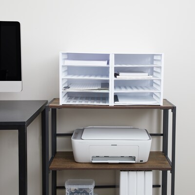 Thinkspace Literature organizer 8-Compartment Literature Organizers, 21" x 12.25", White (39444)