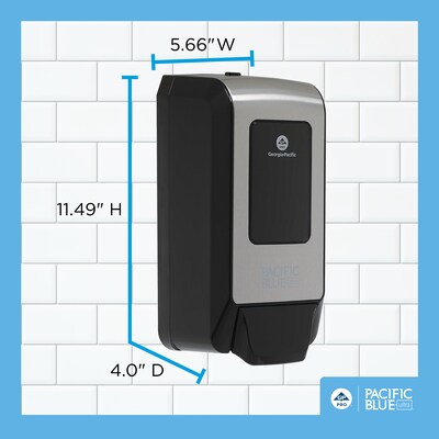 Pacific Blue Ultra Wall Mounted Hand Soap/Hand Sanitizer Dispenser, Stainless (53060)