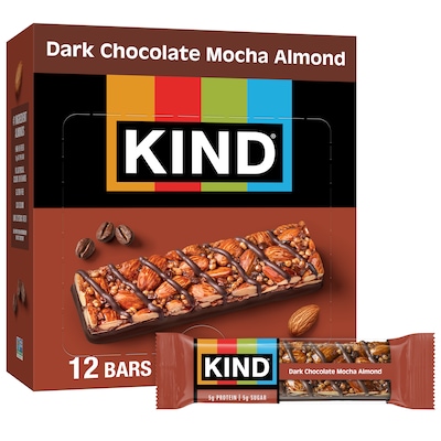KIND Bar, Dark Chocolate Mocha Almond, 1.4 Oz., 12/Box (PHW18554)