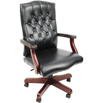 Boss® B915 Series Traditional Executive Leather Chair; Black