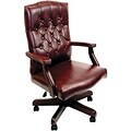 Boss® B915 Series Traditional Executive Leather Chair; Burgundy