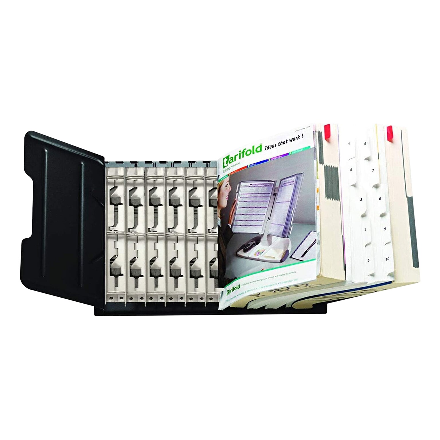 Tarifold Catalog Rack Holder, 8.5 x 11, Black Steel (50411)