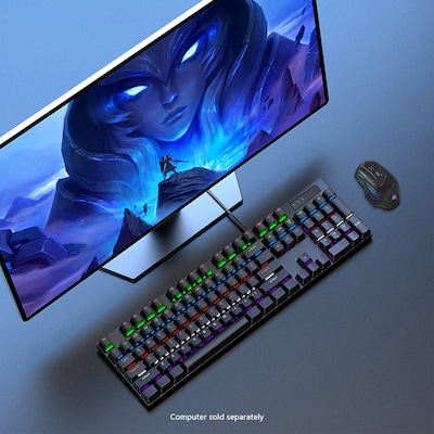 SaharaCase Wired Gaming Keyboard & Mouse Combo, Black (KB36)