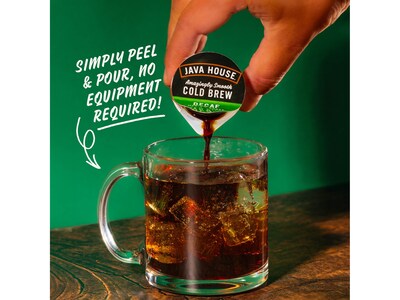 Java House Decaf Cold Brew Coffee Pods, Medium Roast, 12/Carton (FCC09351)