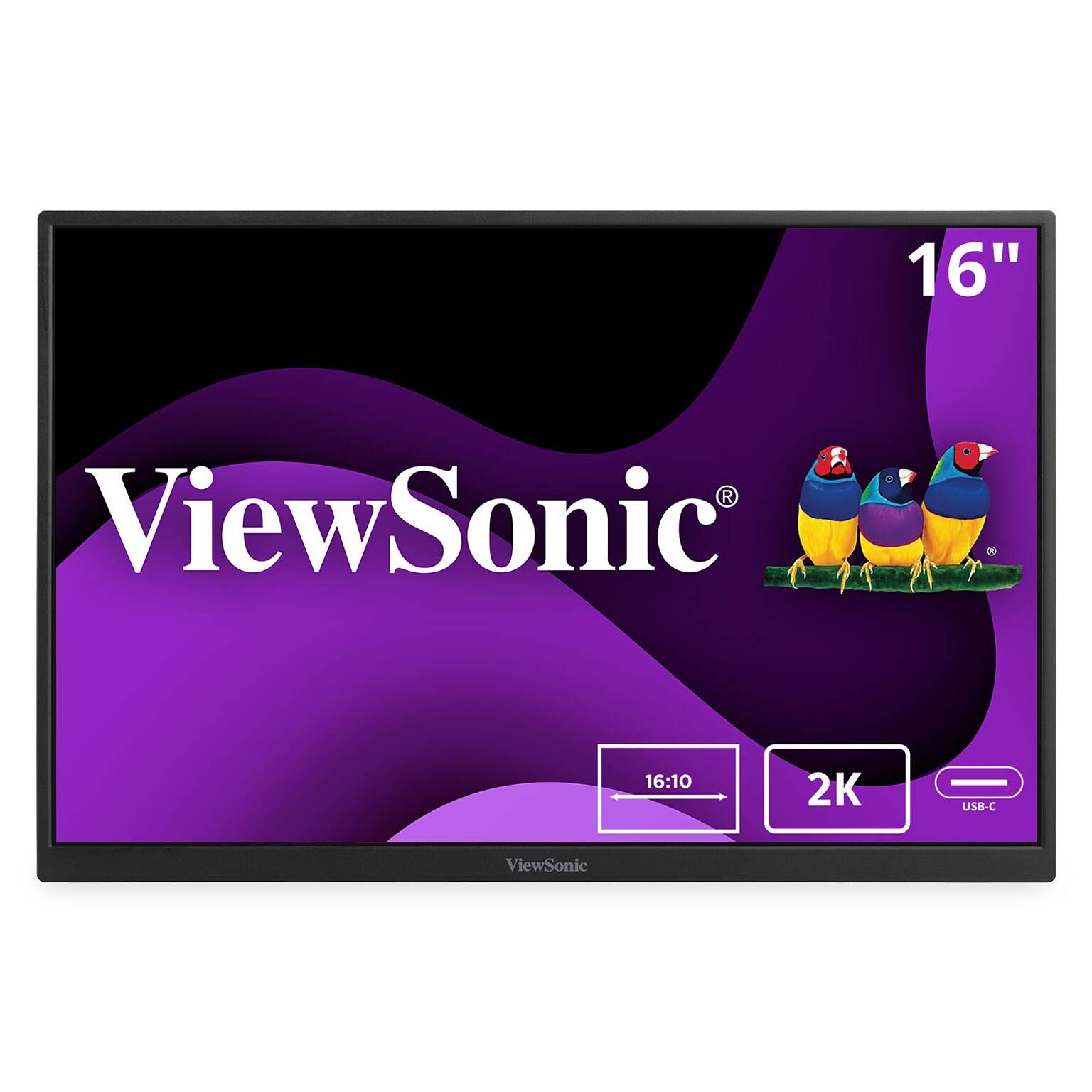 ViewSonic 16 60Hz LED Monitor, Black (VG1656-2K)