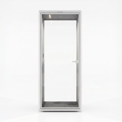 Uncaged Ergonomics Modular Acoustic Office Pod with Ventilation, Lighting and Power, Small, White (POD-S-White)