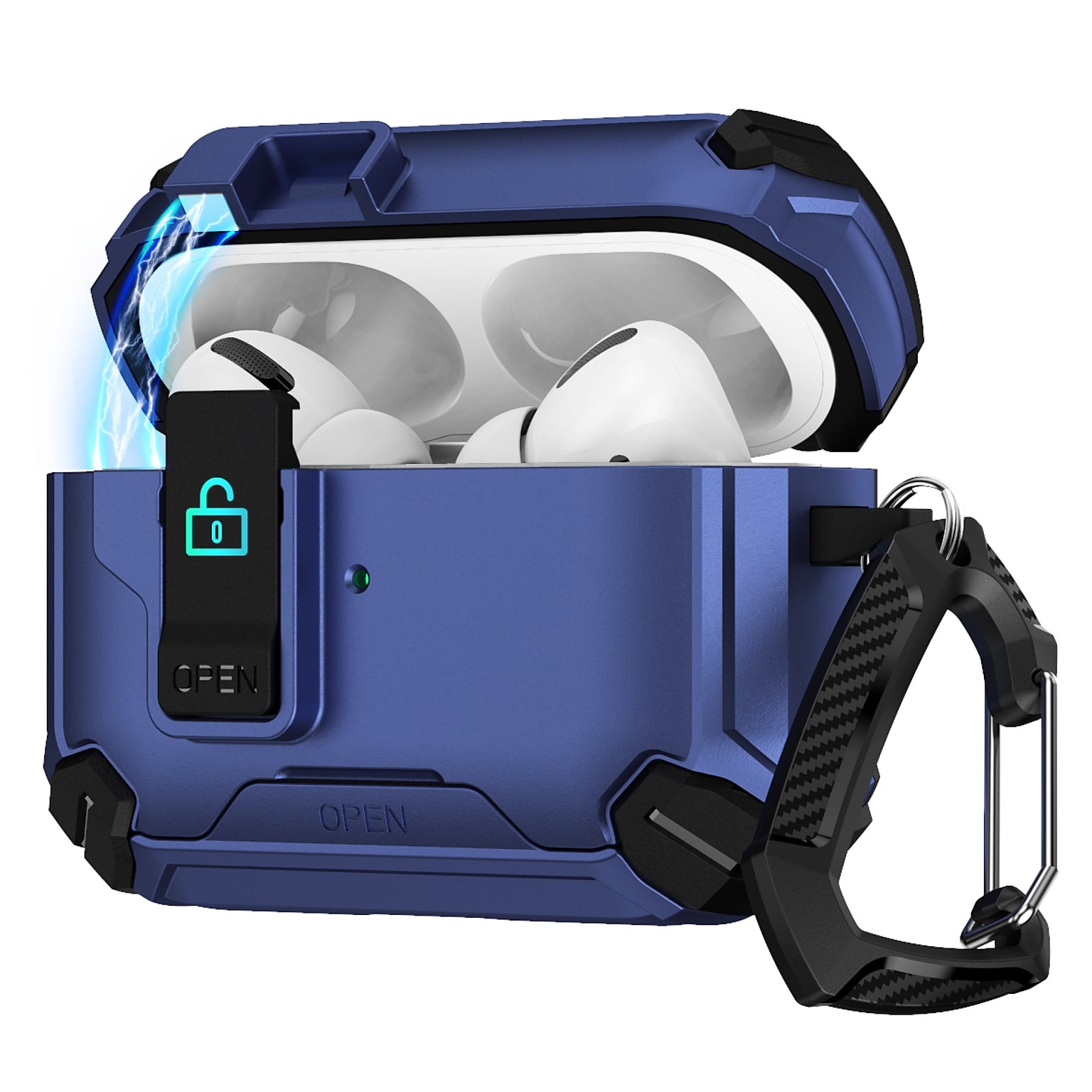 SaharaCase Raider Series Heavy Duty Case Compatible with Magsafe for Airpods Pro 3, Secure Lock, Night Sky Blue (HP00216)