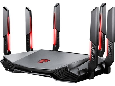 MSI RadiX AXE6600 AX6600 Tri Band MU-MIMO WiFi 6E Gaming Router, Black/Red (RADIXAXE6600)