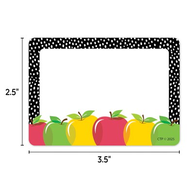 Creative Teaching Press Adhesive Apple Time School Name Tags, 3.5" x 2.5", 36/Pack, 3 Packs/Bundle (CTP11032-3)