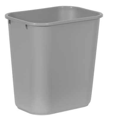 Rubbermaid Indoor Trash Can w/ No Lid, Gray Plastic, 10.25 Gal. (FG295700GRAY)