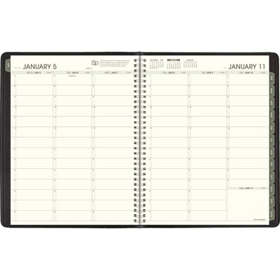 2026 AT-A-GLANCE Recycled 8.25 x 11 Weekly & Monthly Appointment Book Planner, Faux Leather Cover, Black (70-950G-05-26)