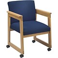 Lesro Fabric Guest Chair w/Casters, Navy