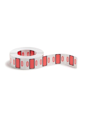 Smead BCCRN Color Coded Numeric Labels, 0, Pink, 500/Roll (67370)