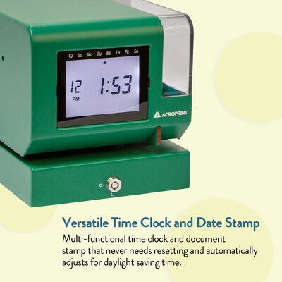 Acroprint Punch Card Time Clock System, Green (M150MC4)
