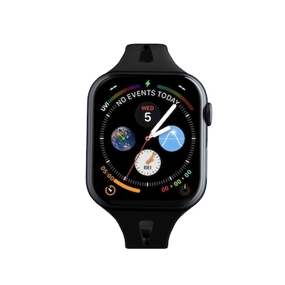 LAX Sleek Silicone Band for Apple Watch, Black