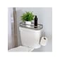 Honey-Can-Do Toilet Paper Holder with Over-the-Toilet Storage Tray, Satin Nickel (BTH-08461)