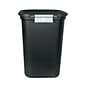 Hefty Locking Hinged Lid Trash Can, 7.7 Gallons, Black, 2/Pack (HFTCOM229207507)