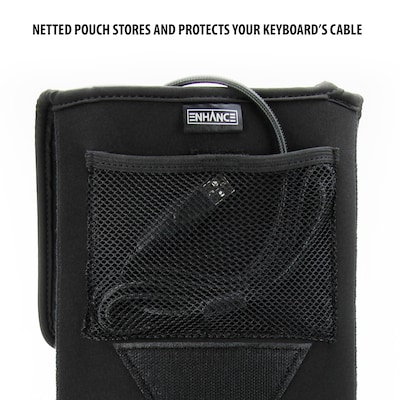 Enhance Keyboard Sleeve Travel Case for Full-Size Standard Gaming Keyboards (up to 18"), Black (ENPCCNK100BKEW)