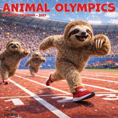 2027 Willow Creek Animal Olympics 12 x 12 Monthly Wall Calendar, Assorted Colors (65082)