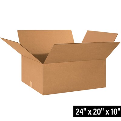 24 x 20 x 10 Shipping Boxes, 32 ECT, Brown, 10/Bundle (242010)