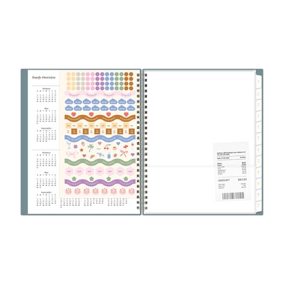 2026-2027 Blue Sky Sincerely Jules Swiss Daisy Marina 7" x 9" Academic Year Weekly & Monthly Planner, Plastic Cover (159090)