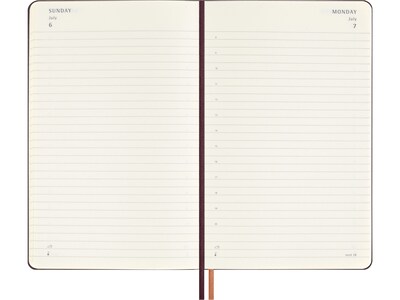 2025 Moleskine Limited Edition Harry Potter Accio 5" x 8.25" Daily Planner, Bordeaux Red (DHP12DC3Y25)